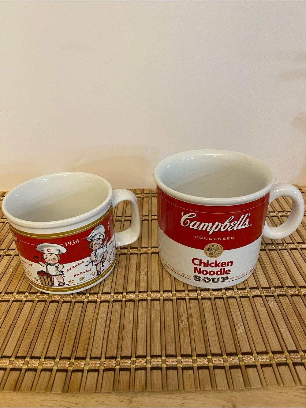 Campbell Soup Red & White Ceramic Mugs